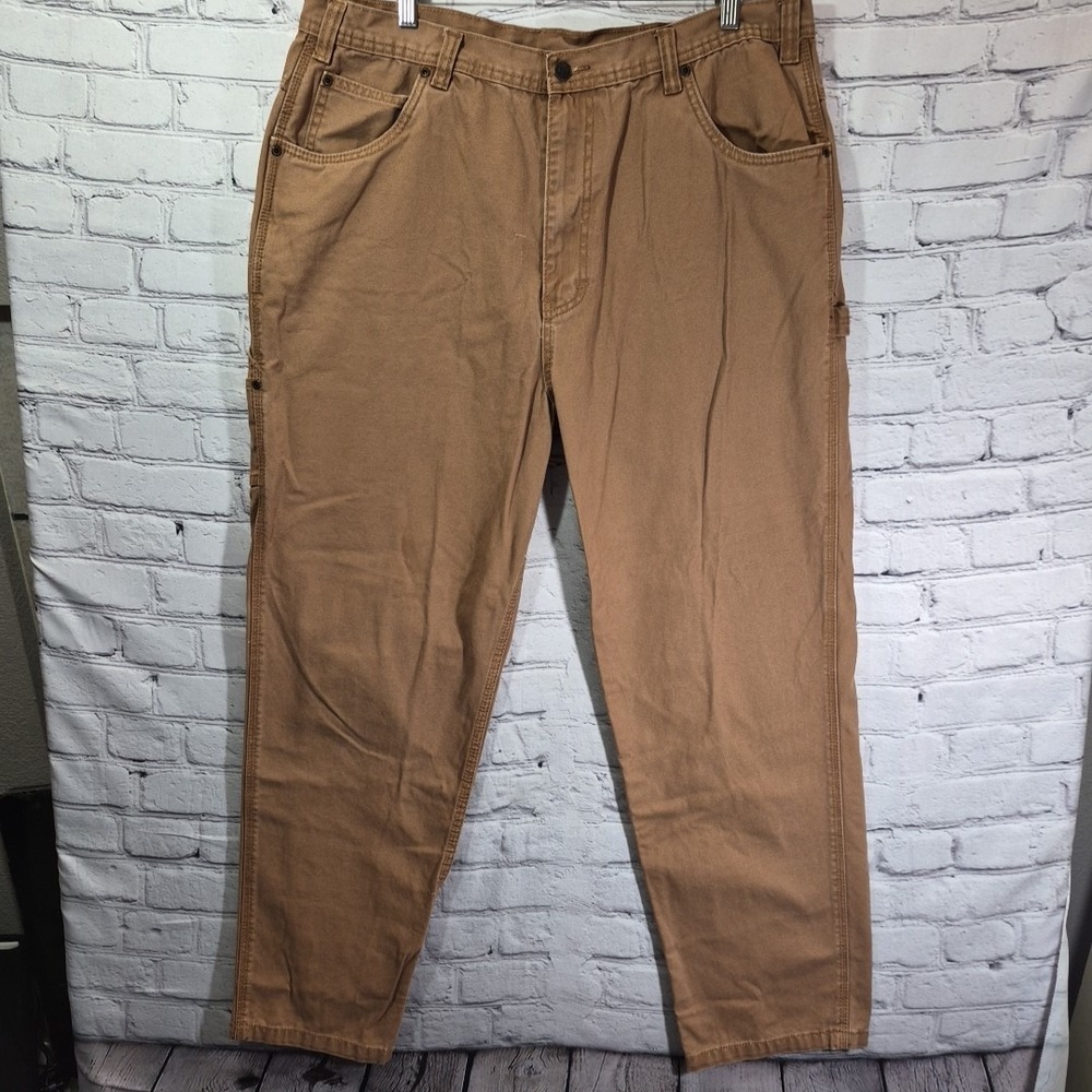 Most Wanted Carpenter Work Pants Mens 40 X 32 Brown Canvas Workwear 100% Cotton